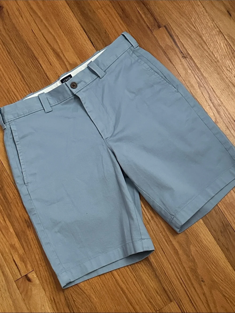 J. Crew Sky Blue Flat Front Men’s Chino Shorts Size 30 Good Condition